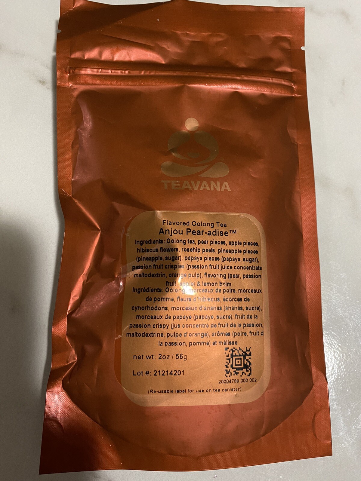 Teavana Anjou Pear-adise Paradise Tea 2 Oz Brand New Sealed