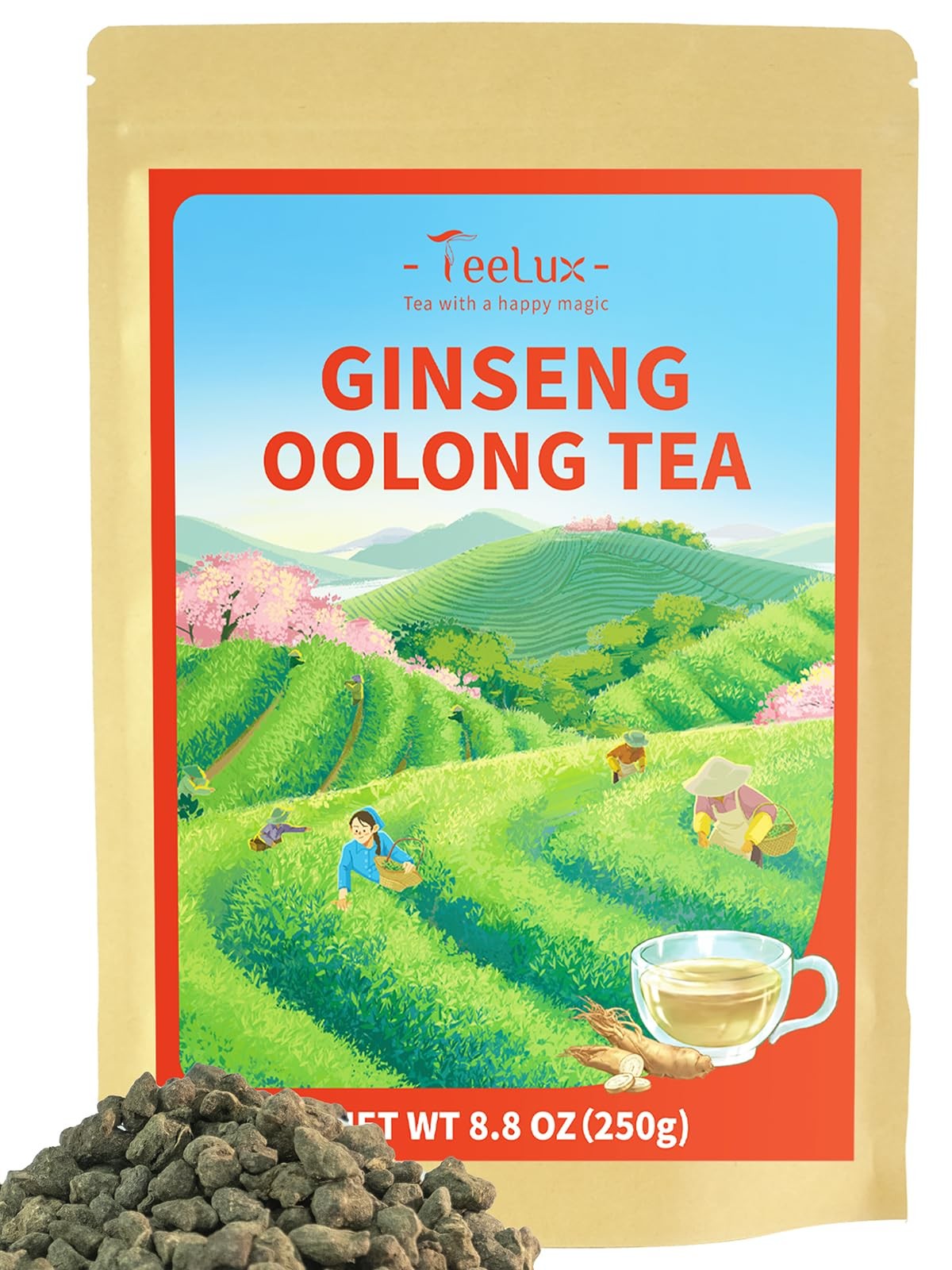 Ginseng Oolong Tea Premium Loose Leaf High Mountain Ren Shen Roasted Honey