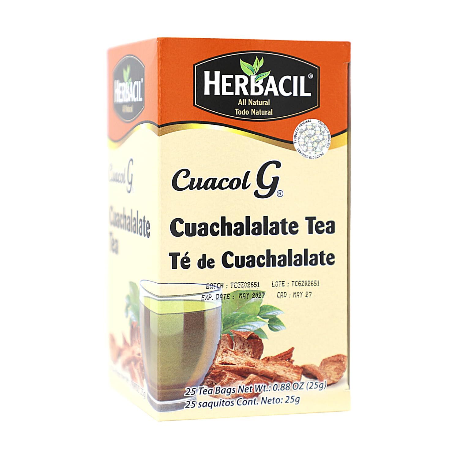 Te De Cuachalalate 2-pack of 25 tea bags per box 50 bags