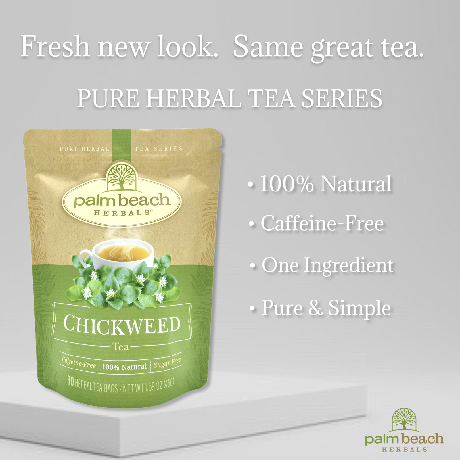 Chickweed Tea by Palm Beach Herbals | 30ct, Caffeine-Free