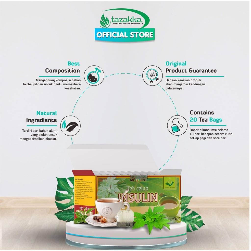 3x Insulin Leaf Herbal Tea Bags 50g (150g total) mindful cooking aroma ritual