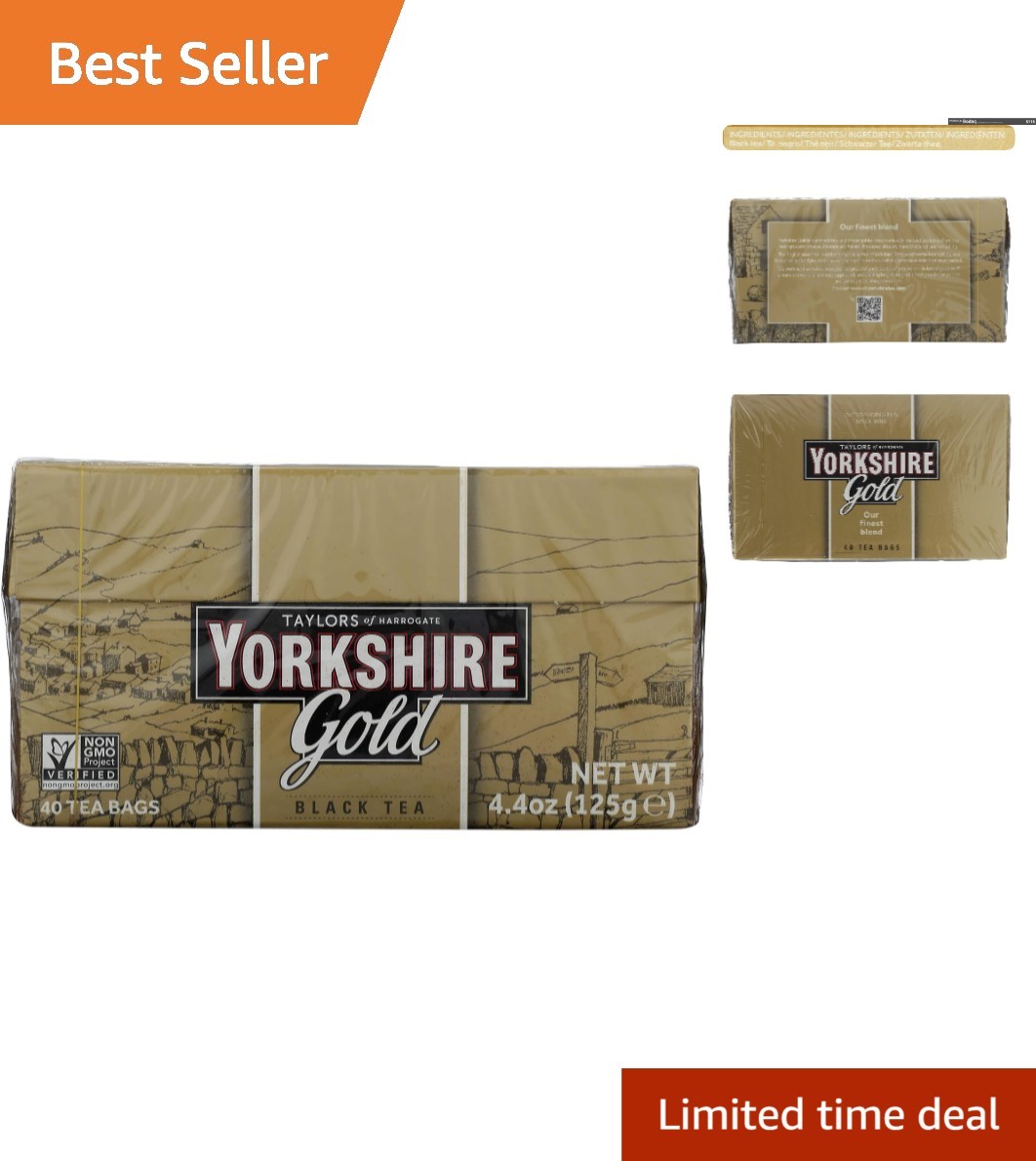 40 Pillow Tea Bags of Yorkshire Gold – Rich, Smooth & Allergen-Free Experience