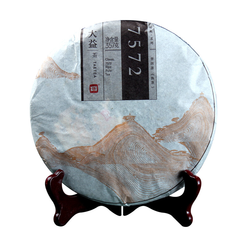 2014 Classic 7572 Ripe Pu’er Tea Menghai Dayi Puer Tea Cake TAETEA Pu-erh 357g