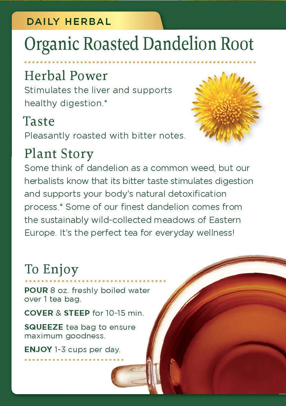 Traditional Medicinals Organic Roasted Dandelion Root Herbal Tea Tea Bags 16