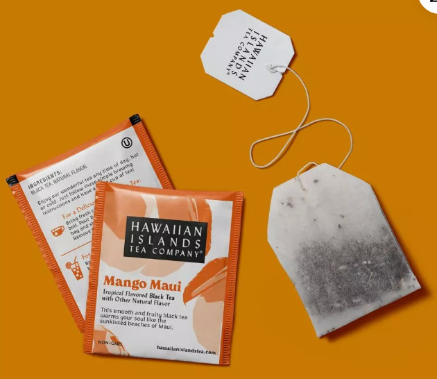 Hawaiian Islands Mango Maui Tropical Black Tea, All Natural – (20 Tea Bags Per