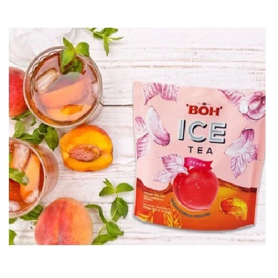 “BOH” ICE TEA PEACH| 14.5g X 20 SACHET| MALAYSIA PRODUCT