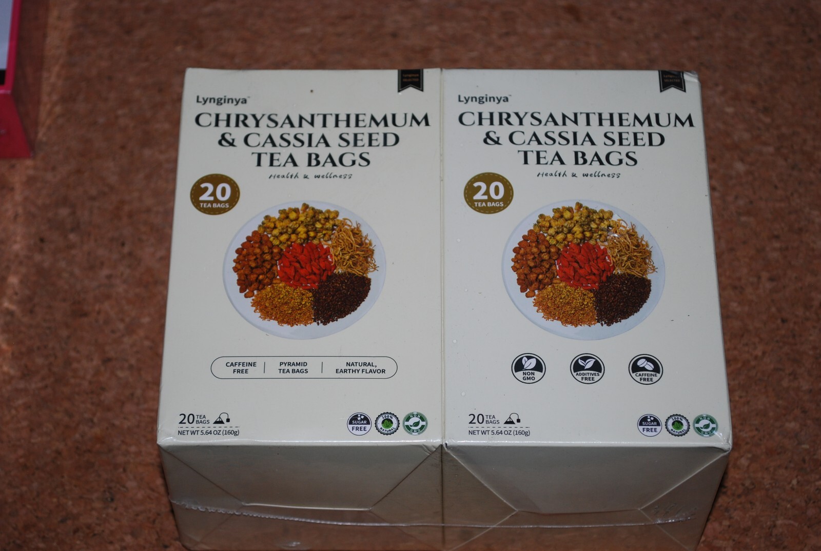 Lynginya 40 Chrysanthemum & Cassia, 120 Dandelion Root or 120 Spearmint Tea Bags