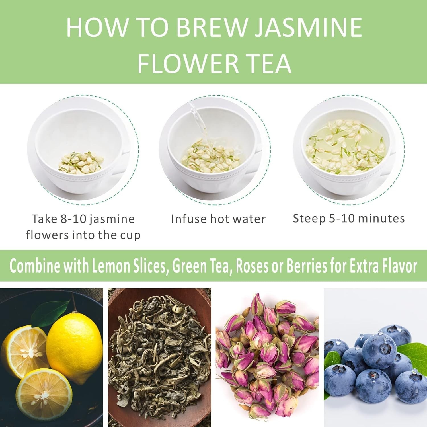 Natural Chinese Jasmine Tea – Decaf Floral Blend