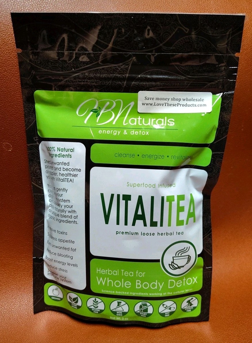 VitaliTEA Energy & Full Body Detox Organic Loose Leaf Herbal Tea – 30 Day