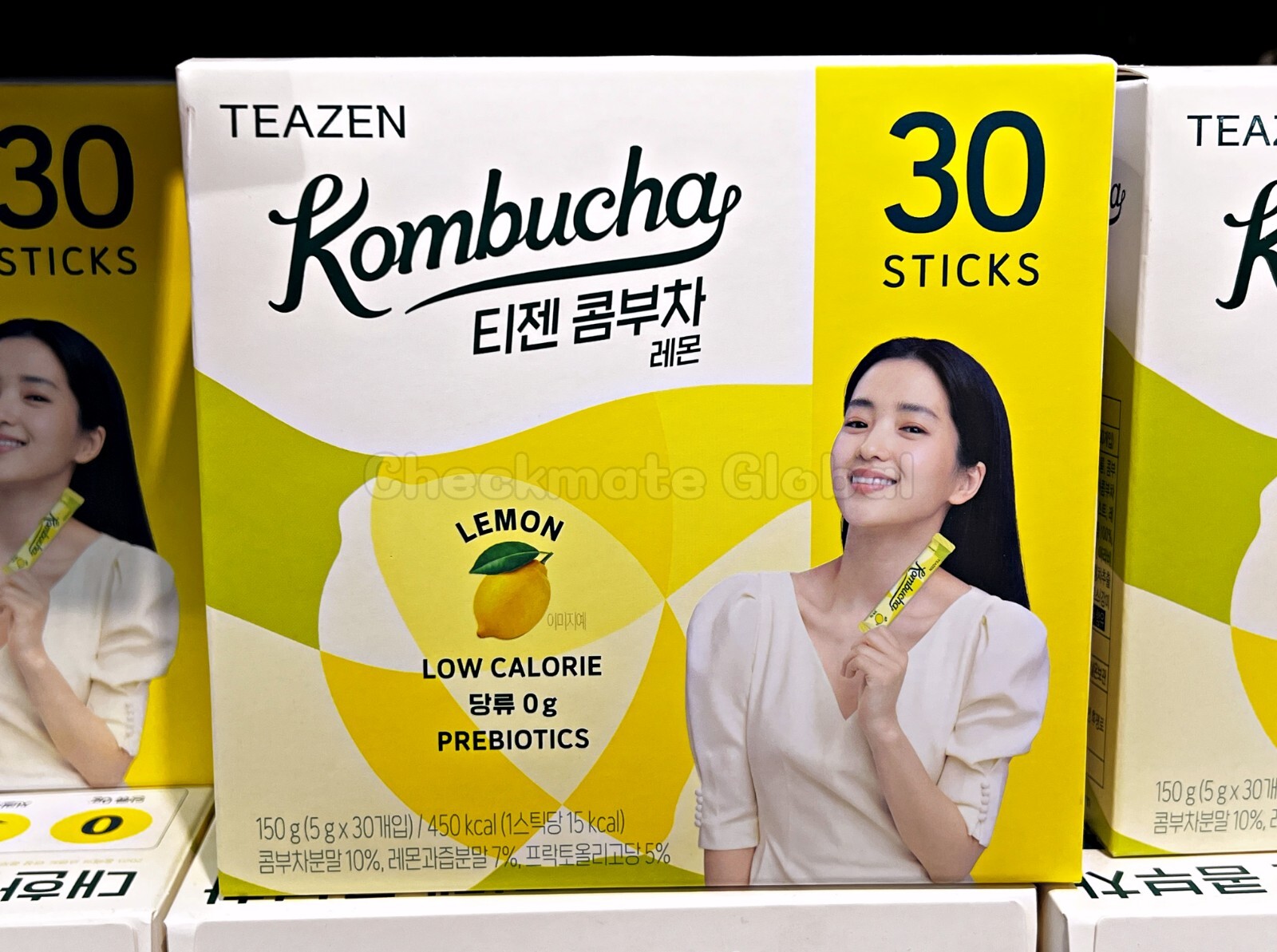 TEAZEN Kombucha Lemon 30 Sticks | Sugar-Free Prebiotic