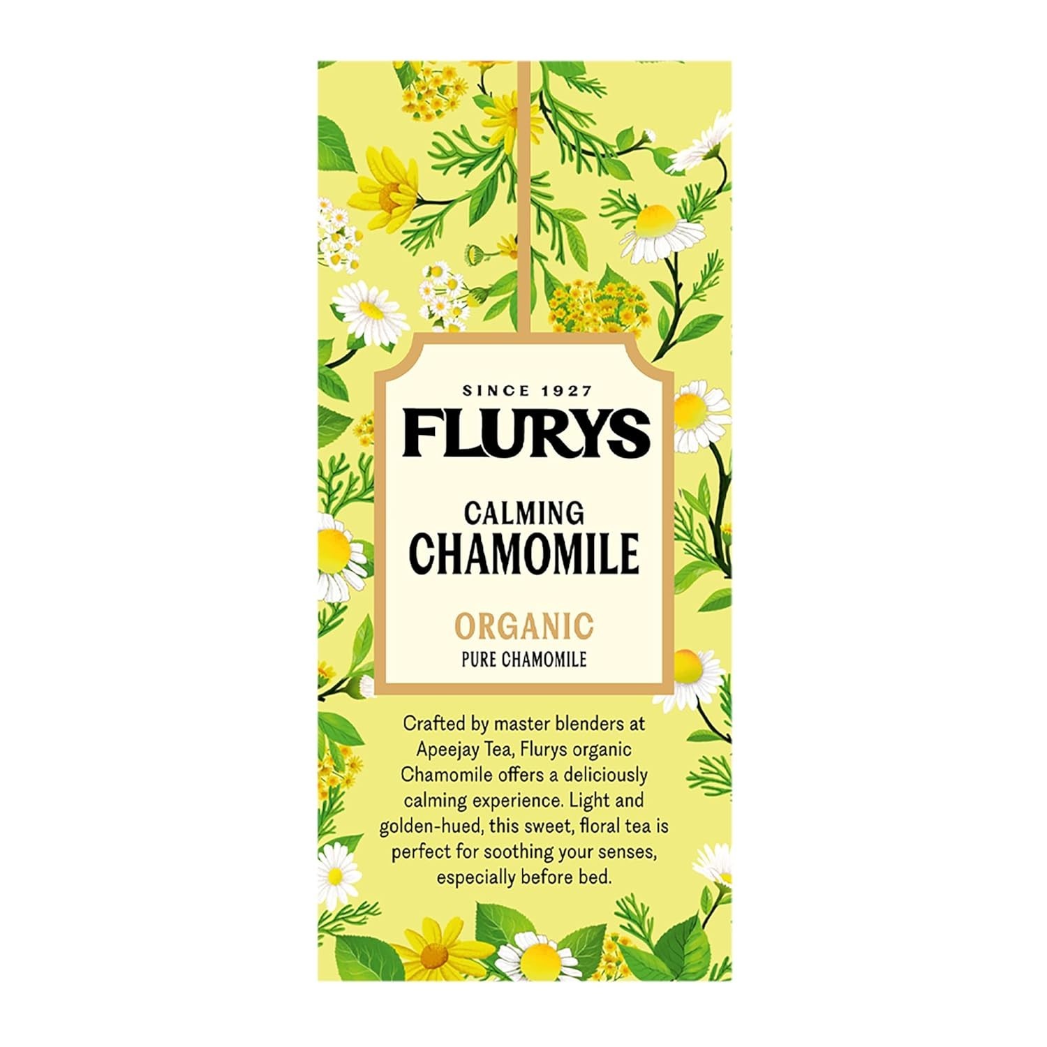 Ty-phoo Flurys Calming Organic Chamomile Caffeine Free 20 Tea Bags, 24 Grams