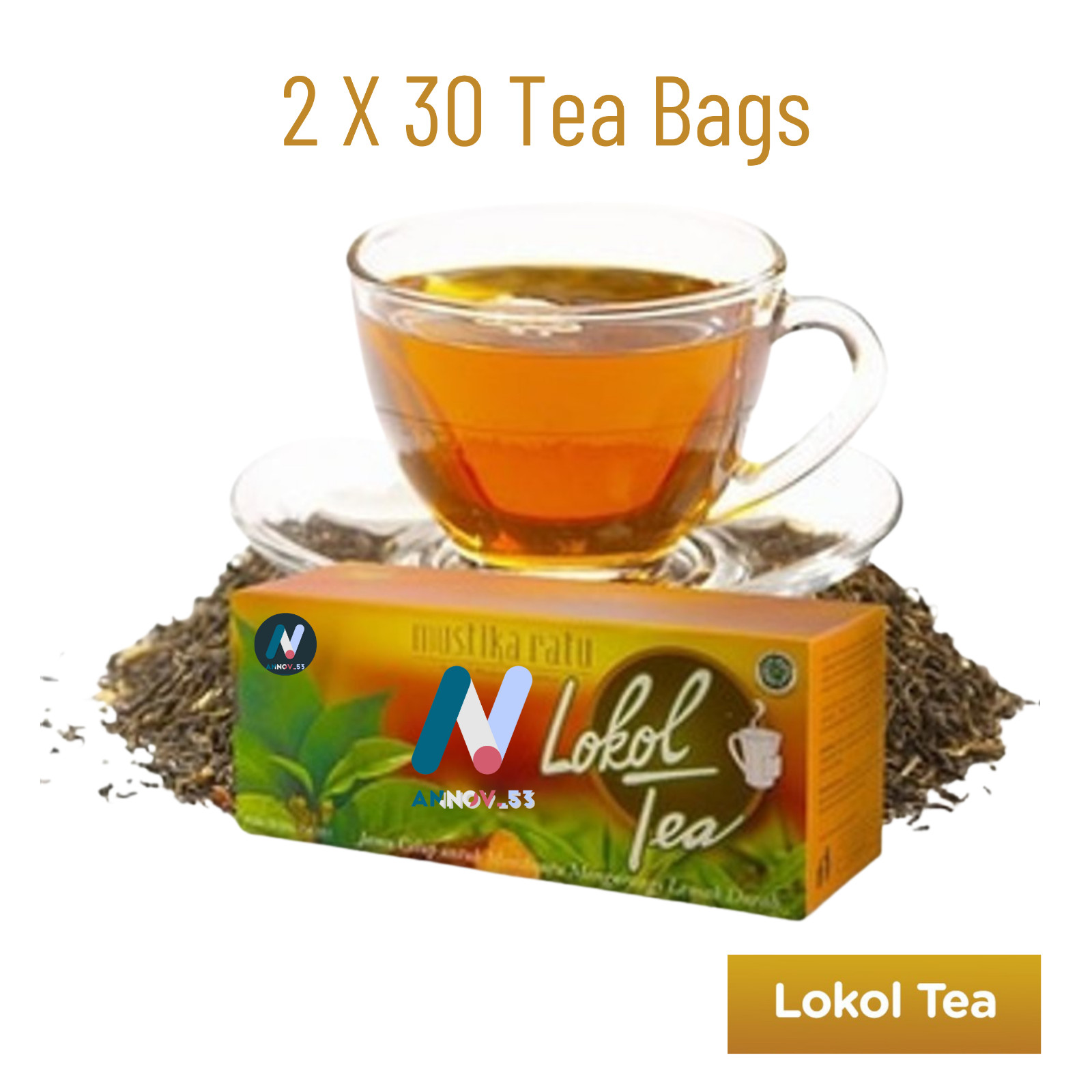 MUSTIKA RATU Lokol Tea Herbal Turmeric Curcumin Lower Cholesterol Healthy 2Pax