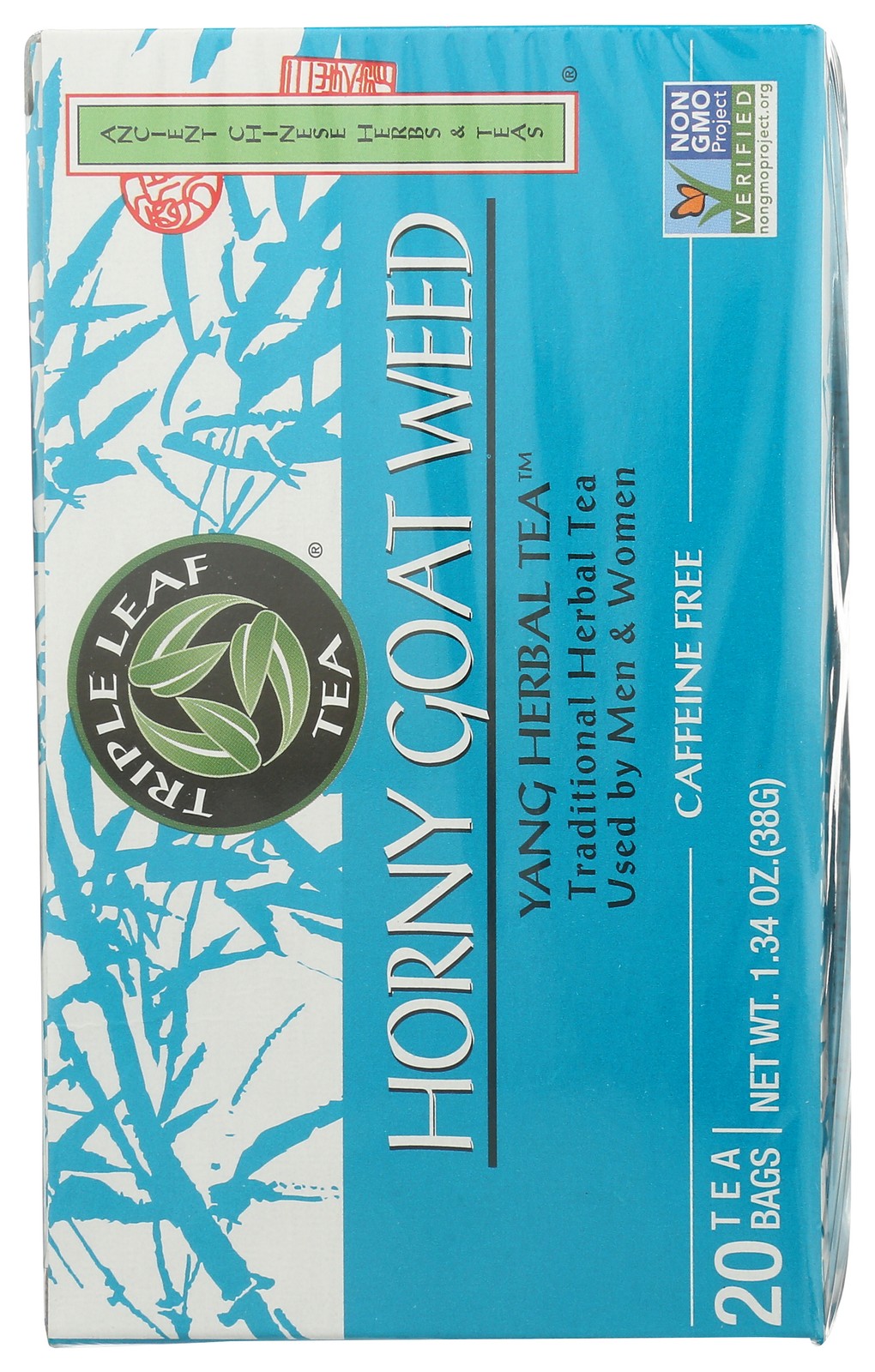 Triple Leaf Tea Horny Goat Weed Herbal 20 Bags Caffeine Free 3 Pack
