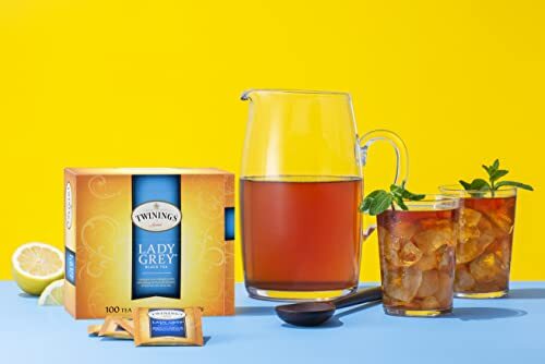 Twinings Lady Grey Black Tea 100 Individually Wrapped Tea Bags Orange Peel & …