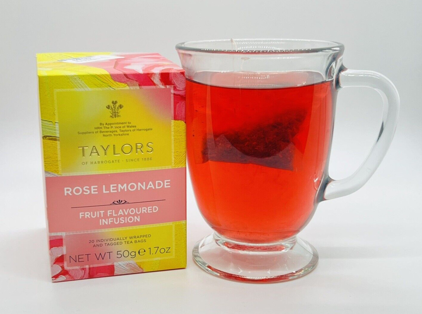 Taylors of Harrogate Rose Lemonade Tea Infusion 20 Wrapped Teabags exp 07/2025