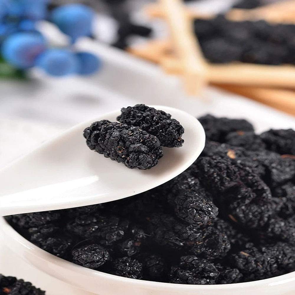 Dried Black Mulberries 黑桑葚 12.35Oz(350G) Fruit Tea Sun-Dried Mulberries