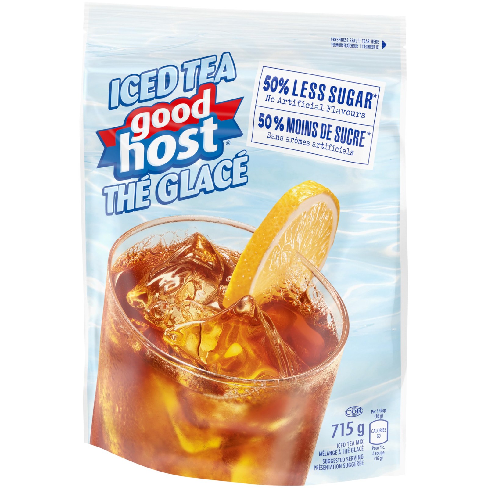 Original Iced Tea Mix, Less Sugar, 715g Pouch – Imported from Canada