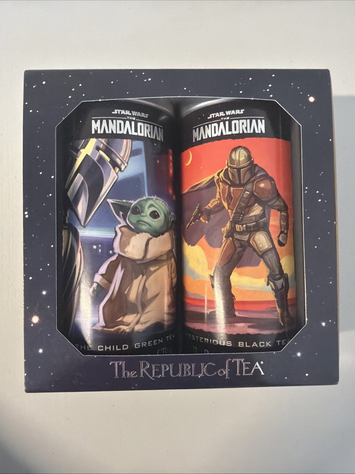 The Republic of Tea Star Wars Mandalorian Green & Black Tea Tin Gift Set – New!