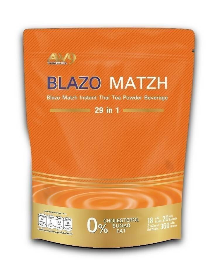 Thai tea for health Ready made powder Brand BLAZO MATZH [Mix 29 IN 1] x2