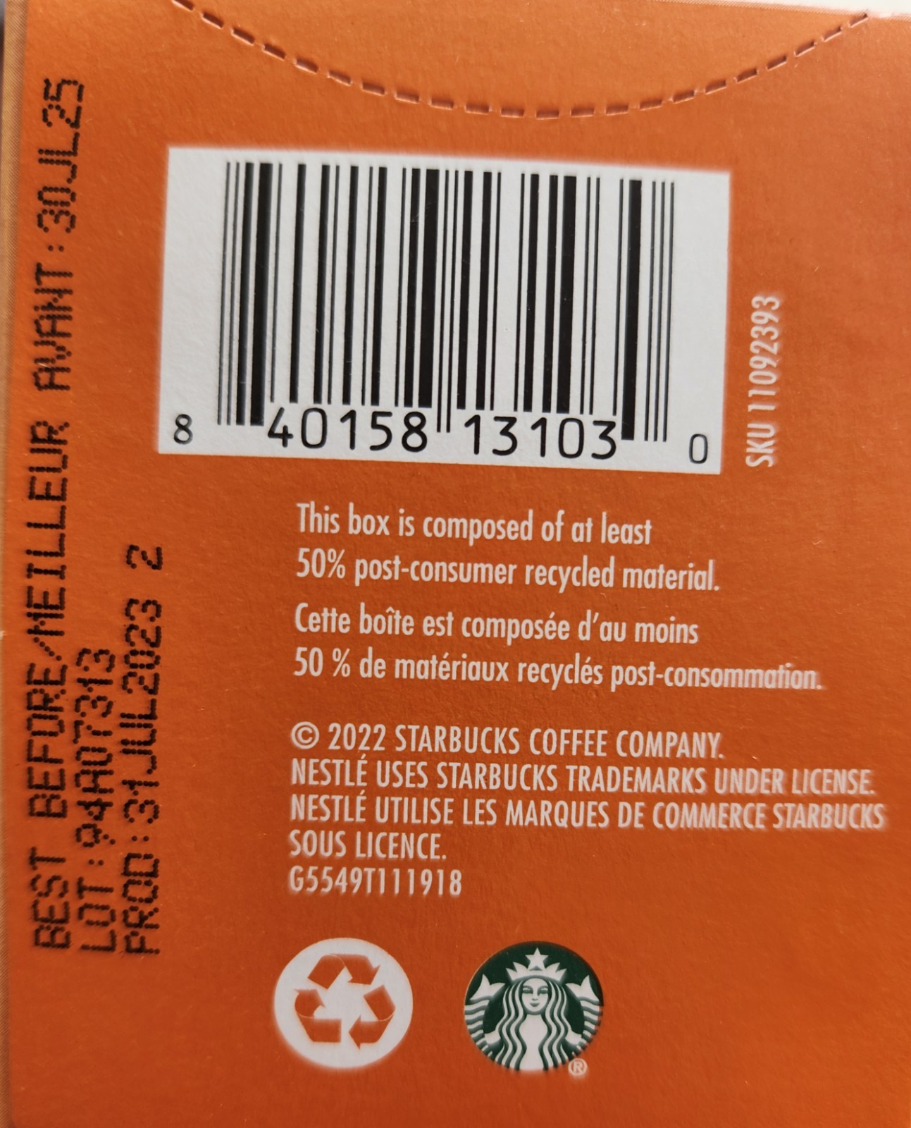 Starbucks Teavana Tea Sachets Classic Chai, Pack Of 144 Sachets BB Date:7/30/25