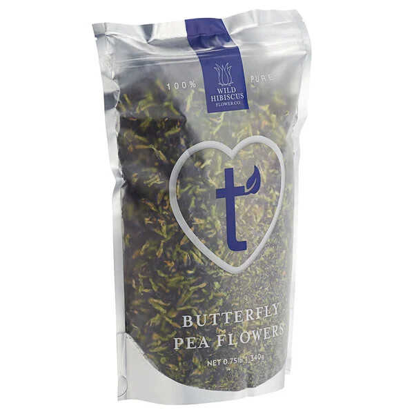 Wild Hibiscus Whole Dried Butterfly Pea Flowers Bag (select size below)