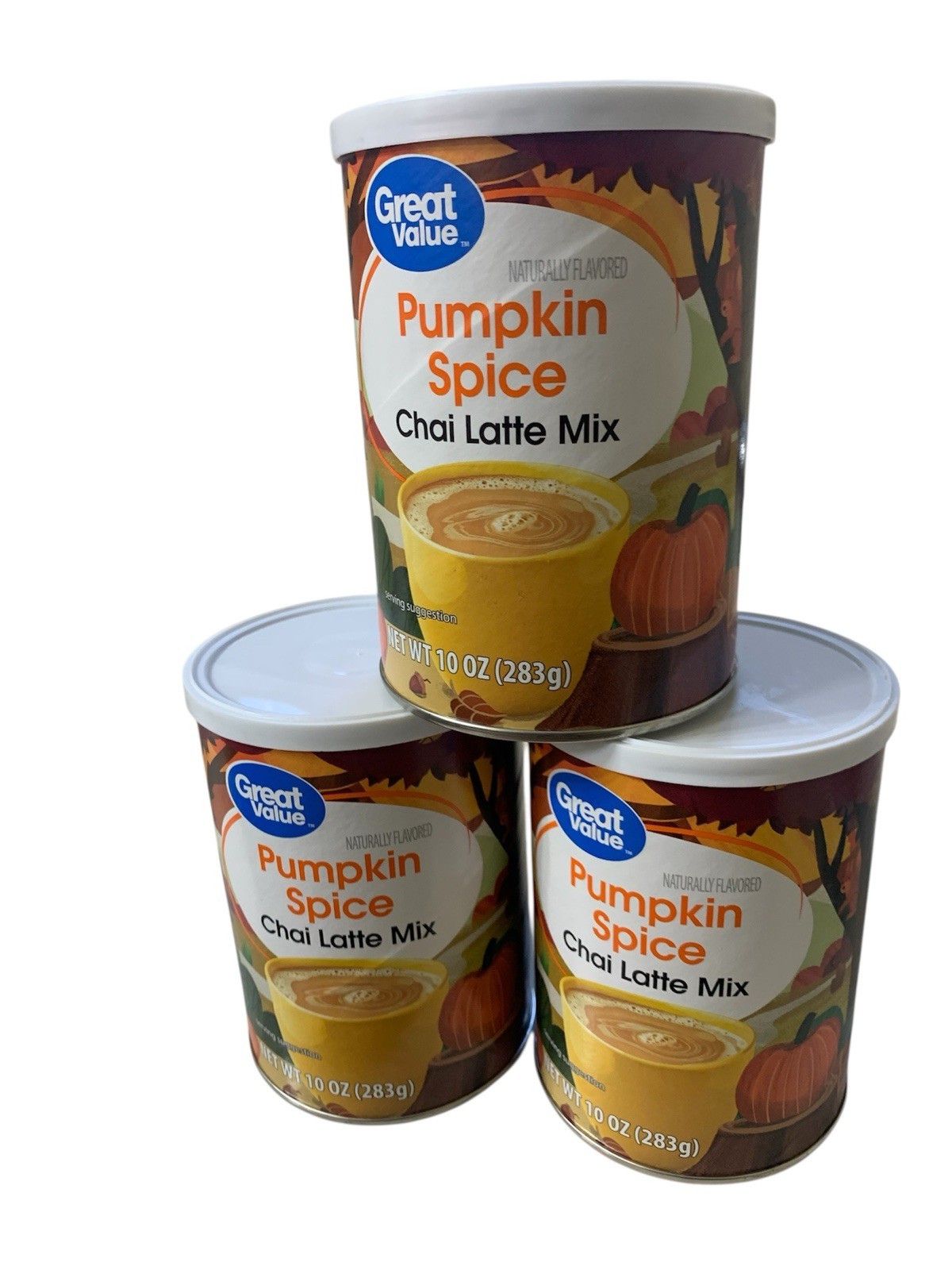 Great Value Pumpkin Spice Chai Latte Mix 10oz – ((( 3 ))) canister