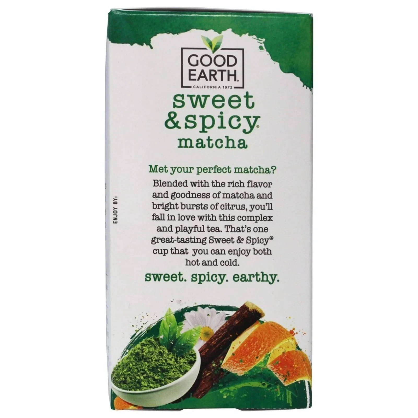 Sweet & Spicy Flavored Green Tea Matcha 18 Packets Each (Pack of 6)