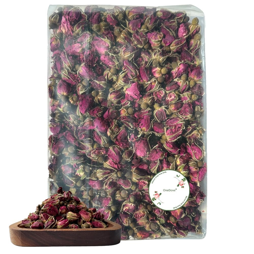 Dried Rose Petals and Rose Buds -1 Pound Food grade – Use in Tea, Baking, Mak…
