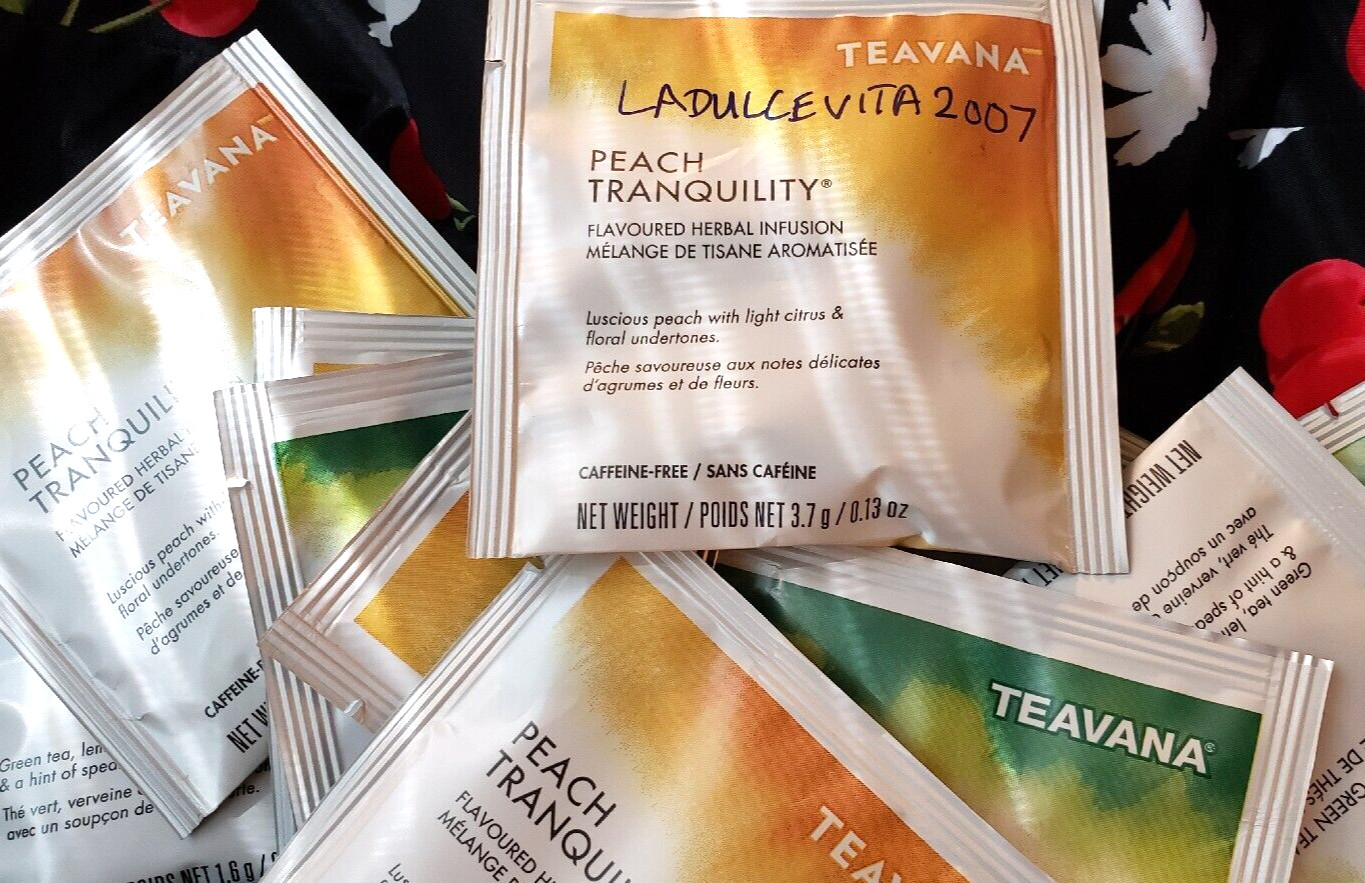 🌈STARBUCKS MEDICINE BALL TEAVANA JADE CITRUS MINT PEACH TRANQUILITY 10 TEA BAGS