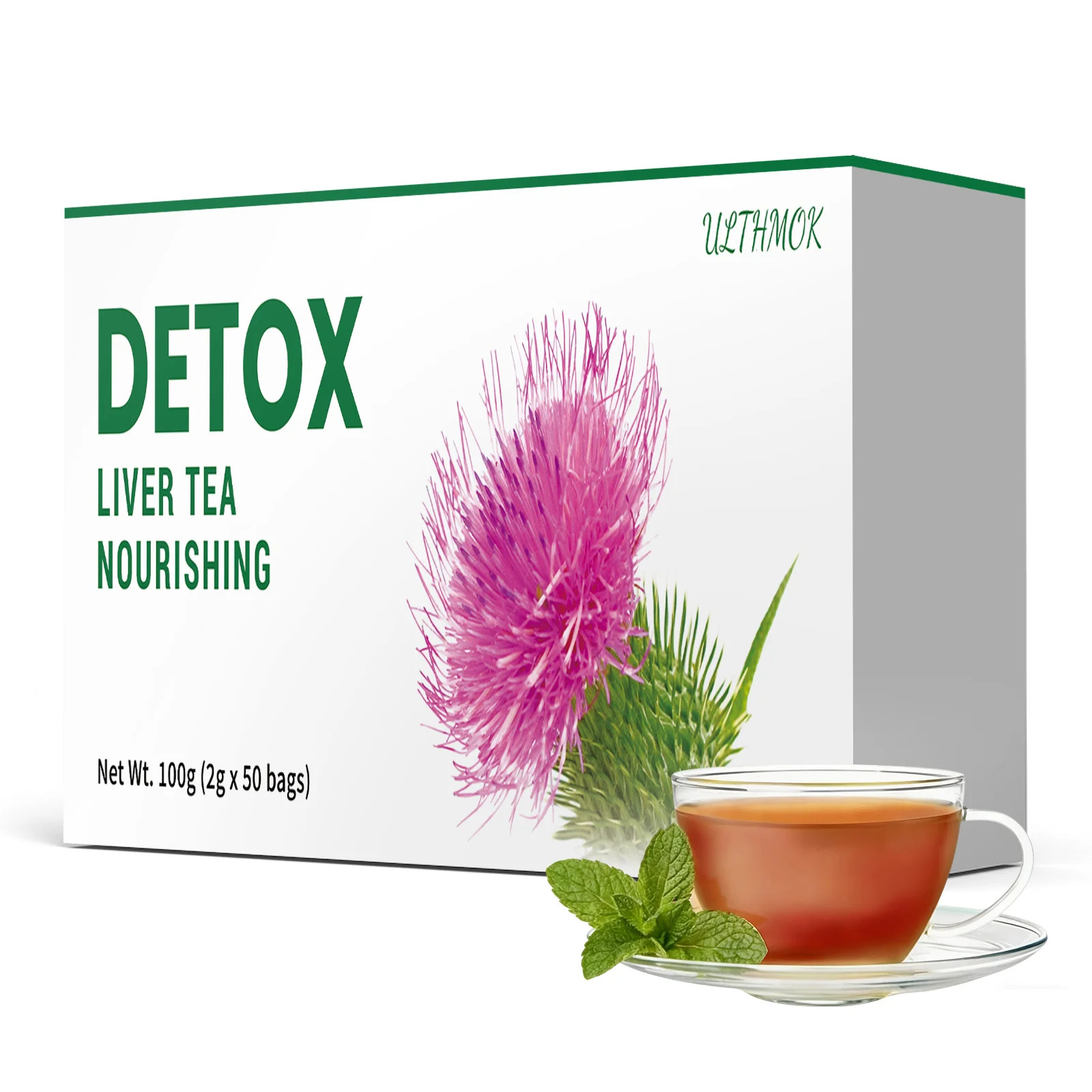 ULTHMOK Detox tea, Helps Detoxify the Liver, Supports Liver Regeneration and Hea