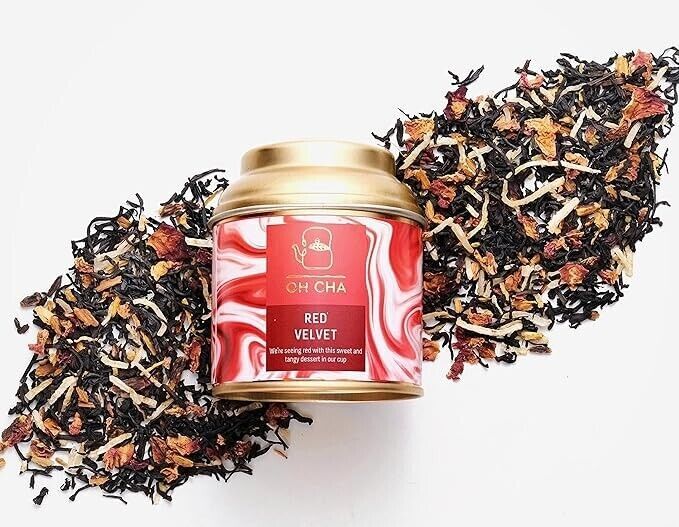 OH CHA – Red Velvet Flavoured Tea, Sweet cravings satisfied without calories 35g