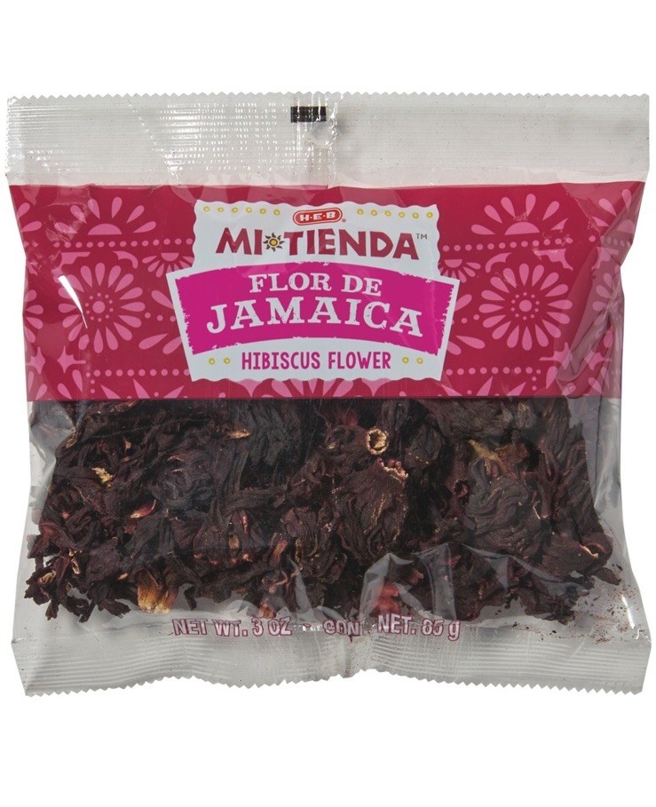 HEB Flor De Jamaica Hibiscus Flower dried Ready To Use 1 Bag 3oz