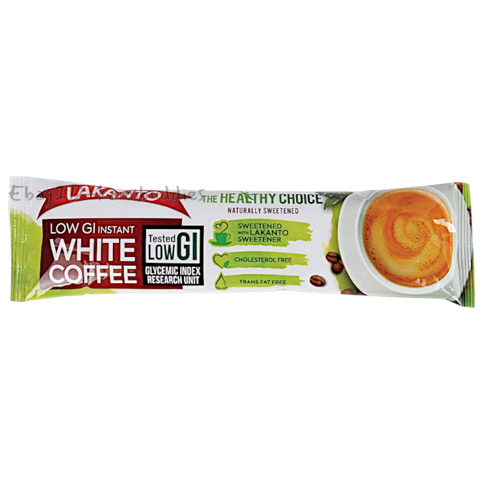 LAKANTO Low GI 3-in-1 Instant White Coffee No Sugar Added Low Calorie – 3 Packs