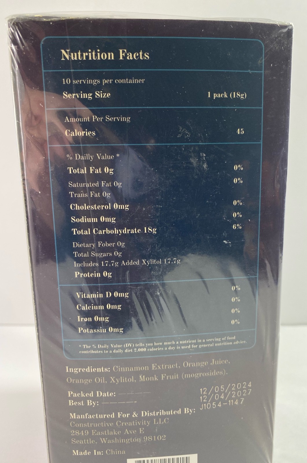 Instant Karma Instant Cinnamon Orange Tea Caffeine Free Herbal Wellness New