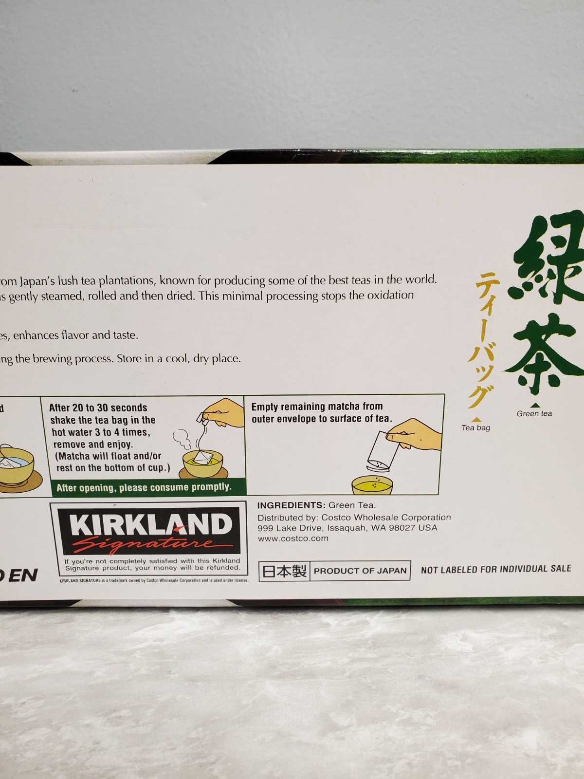 New Kirkland Ito En Matcha Blend Japanese Green Tea – 100 ct, 1.5g tea bags
