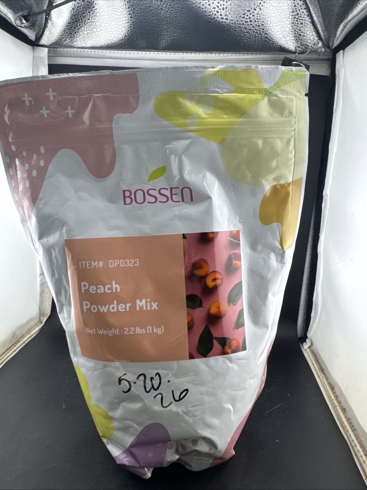 Bossen Peach Tea Powder Mix 2.2 lbs Flavored Drink Concentrate for Bubble Tea