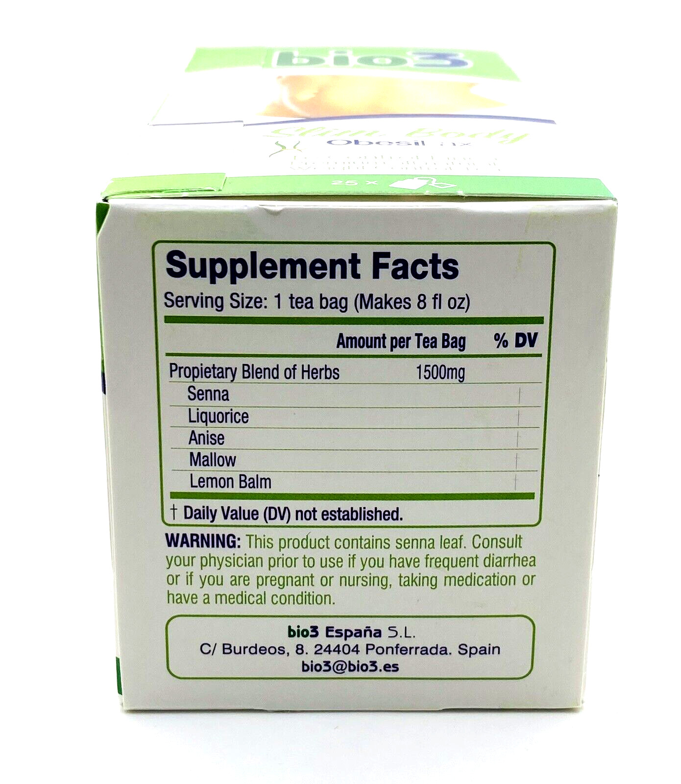 Bio3 ObesiLax Tea – 25 Tea Bags | Herbal Support for Weight Management