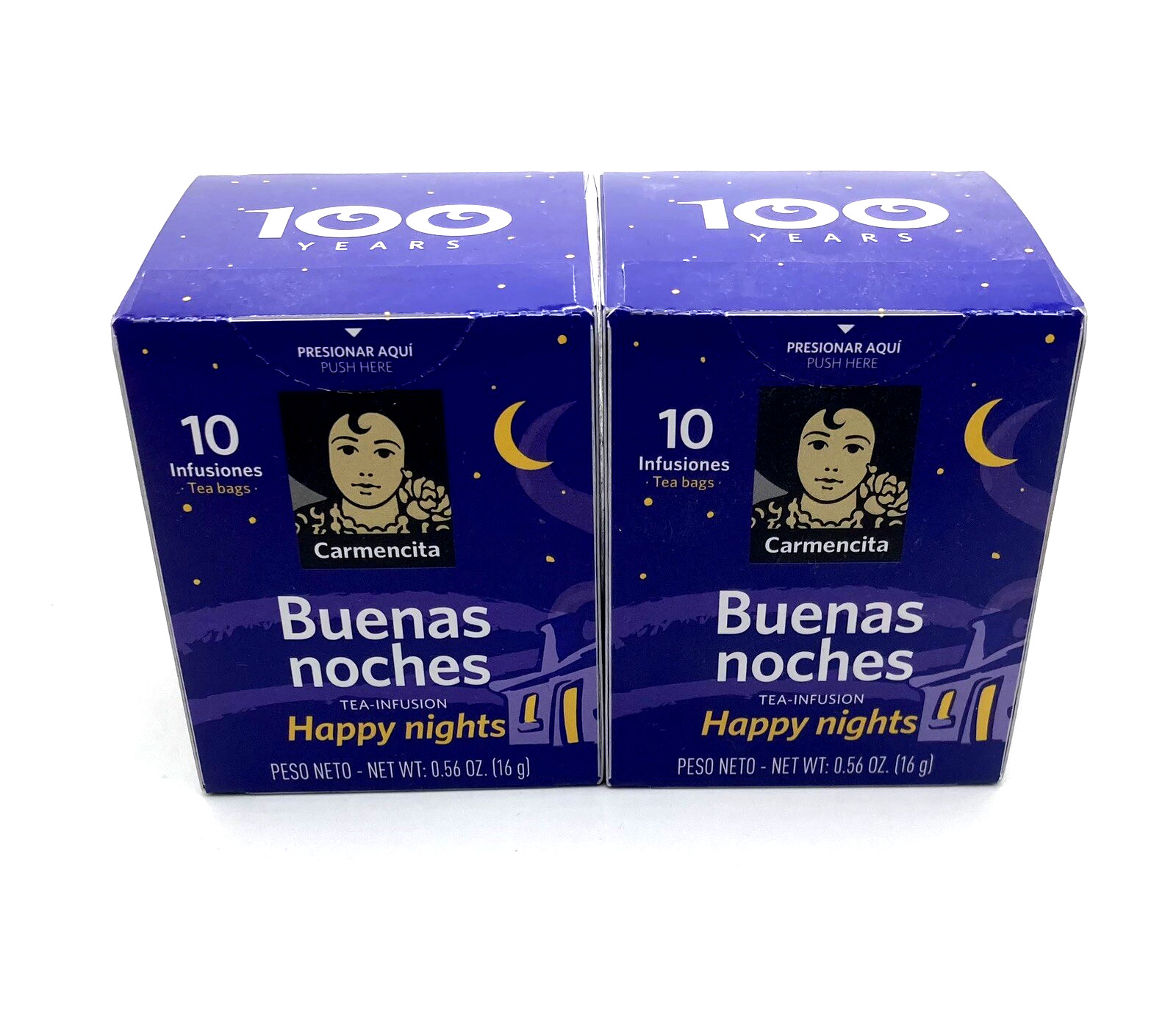 (Pack of 2) Carmencita Buenas Noches Happy Nights Herbal Infusion 10 Tea Bags