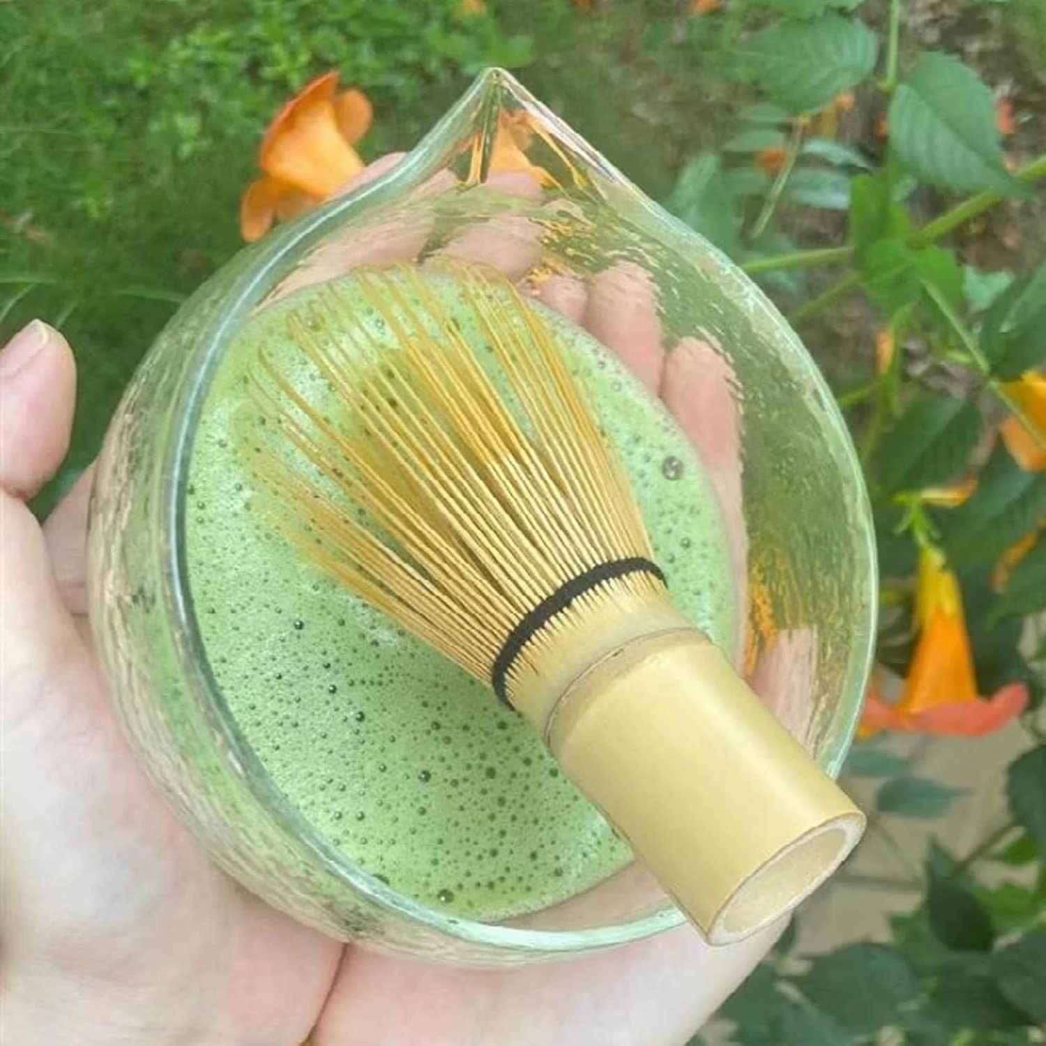 Premium Handcrafted Golden Bamboo Matcha Whisk – Traditional Japanese Chasen