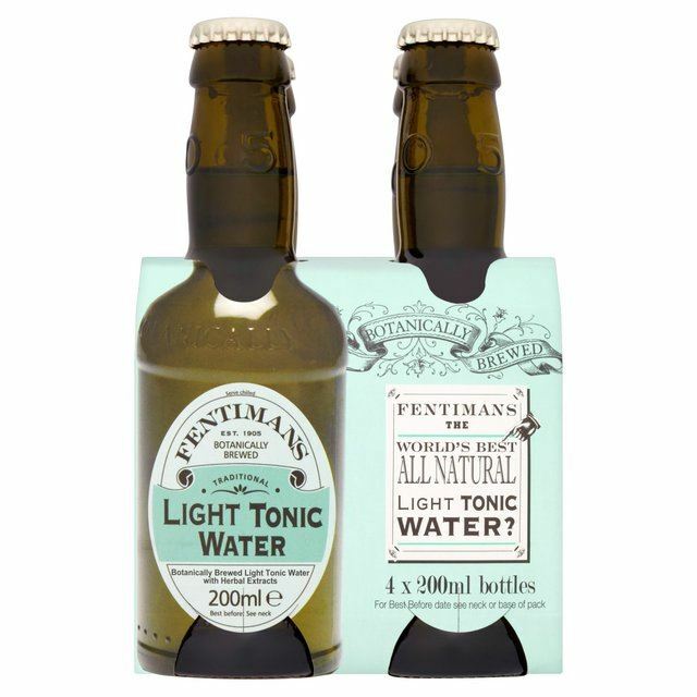 Fentimans Botanically Brewed Light Tonic Water – 4 x 200ml (27.05fl oz)