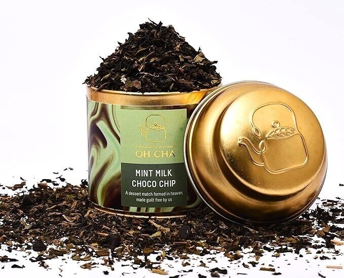 OH CHA – Mint Chocolate Flavoured Tea with Cocoa nibs and Chocolate Flavor.