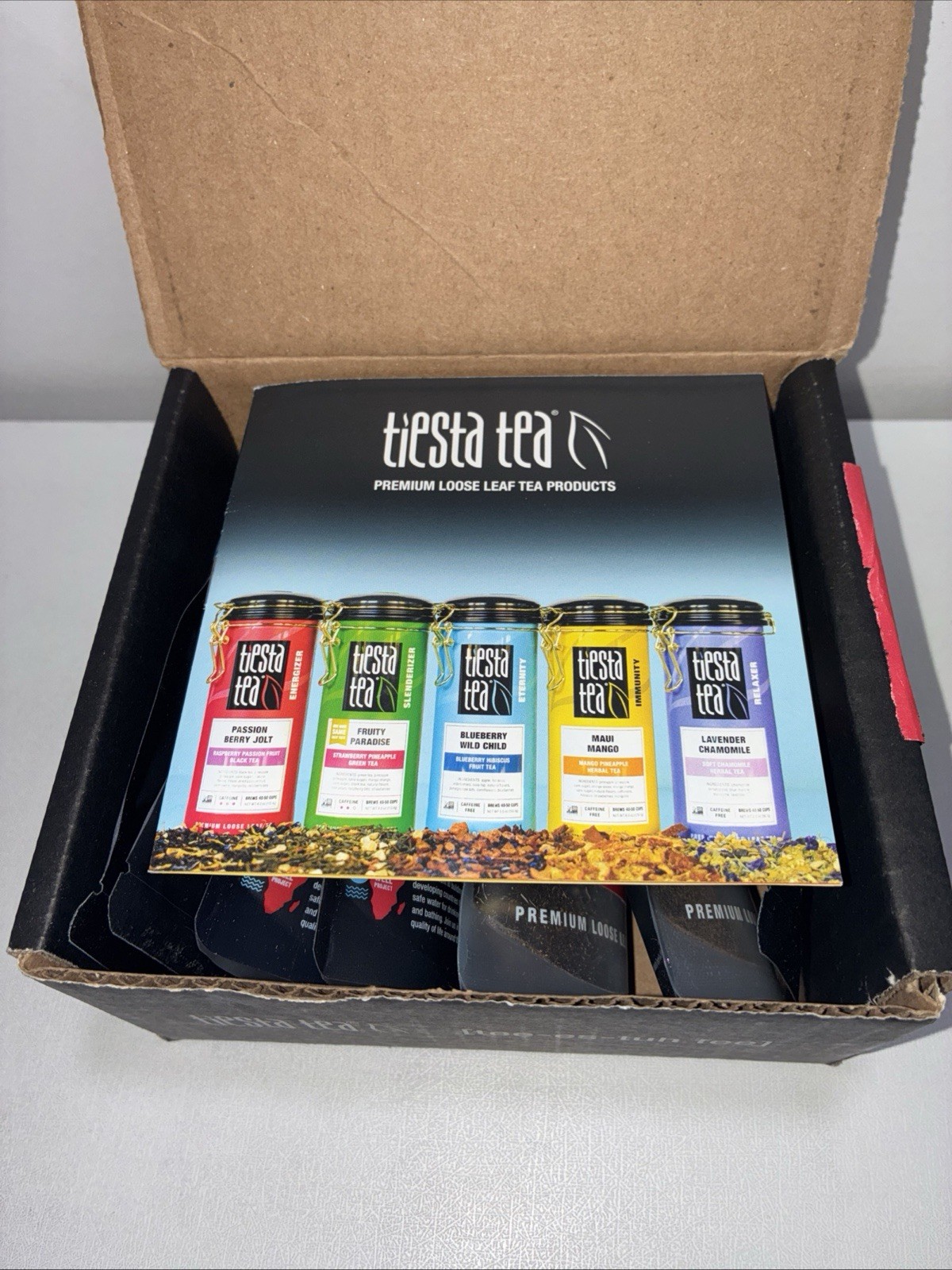 Tiesta Tea Energizer Loose Leaf Tea Sampler/ 7 Unique Tea Sealed In Box