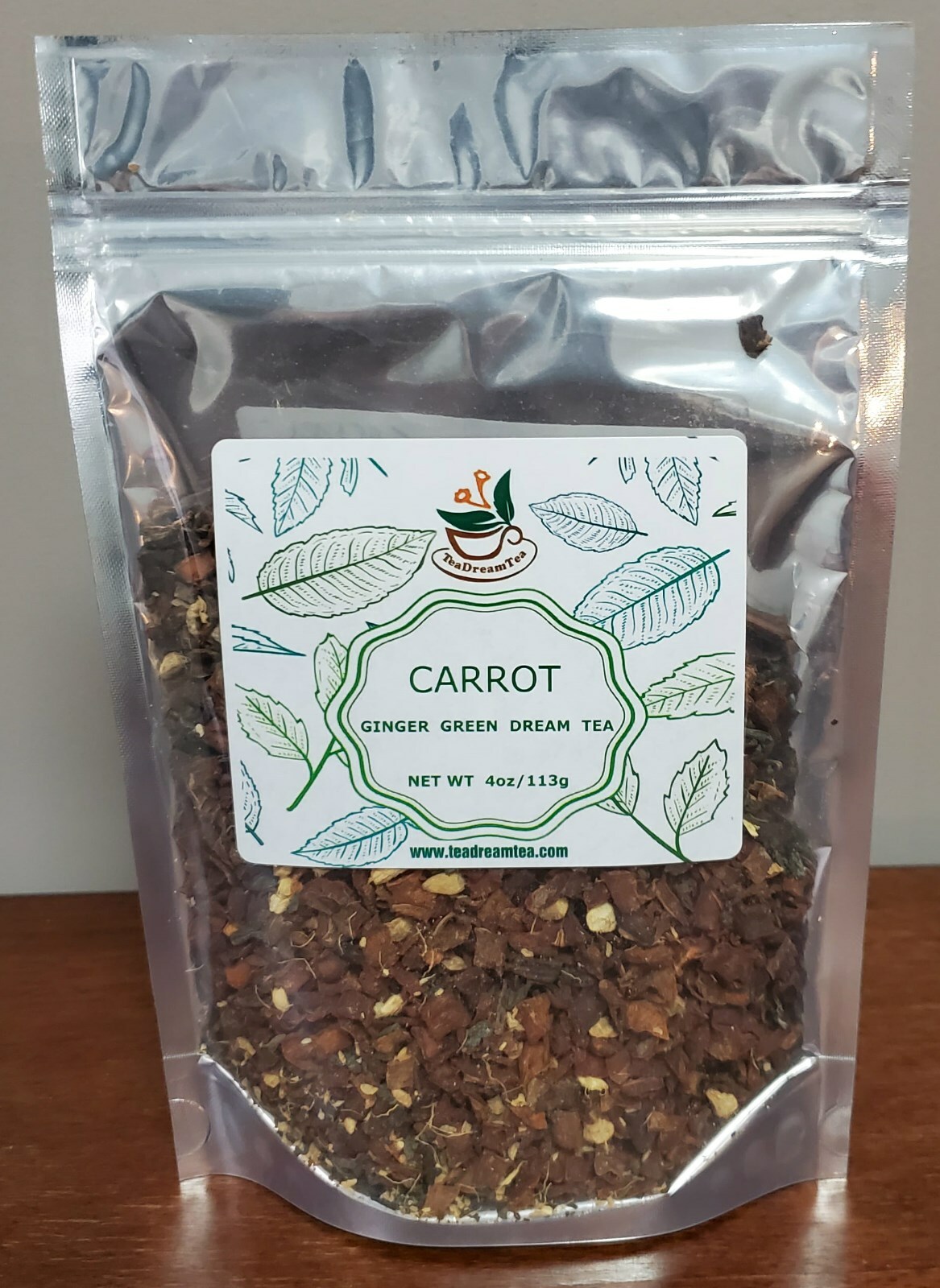 Carrot Ginger Green Dream Tea Roast Carrot Free Wooden Spoon 5Disposable TeaBags