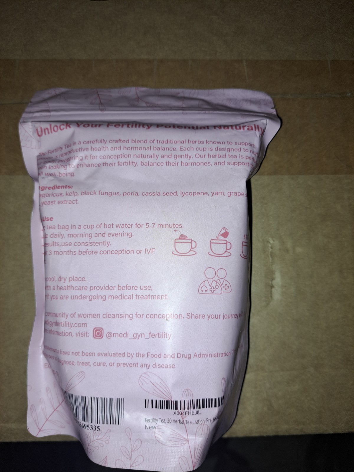 Fertility Tea | the Fertility Atleier by Medi-Gyn Fertility 20 Herbal Tea Bags