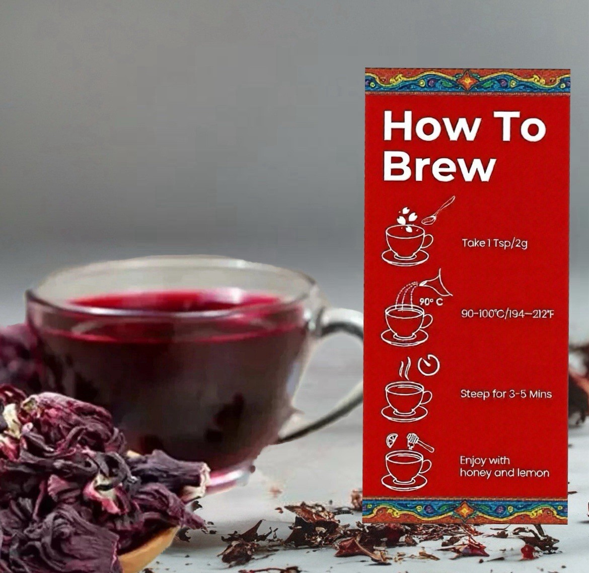 Hibiscus Tea – 1 Pound – Cut and Dried Natural Hibiscus Flowers “Jamaica”