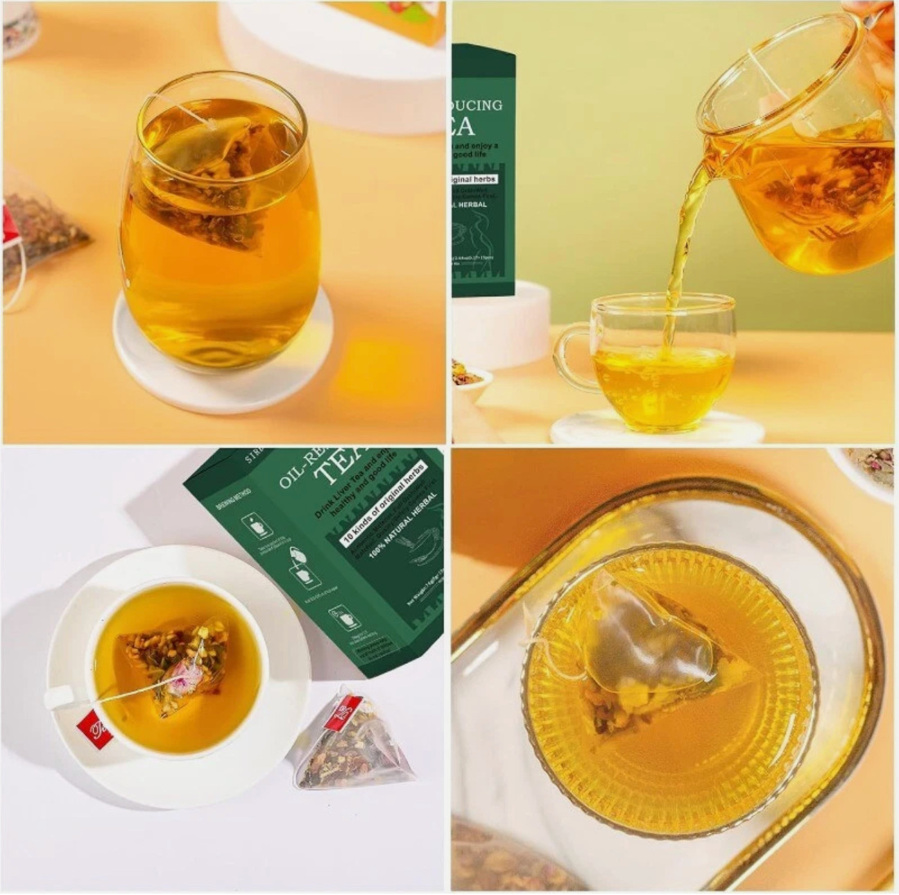 120 Premium Turmeric Ginger Cinnamon Tea Bags, 100% Natural &No Additive Support