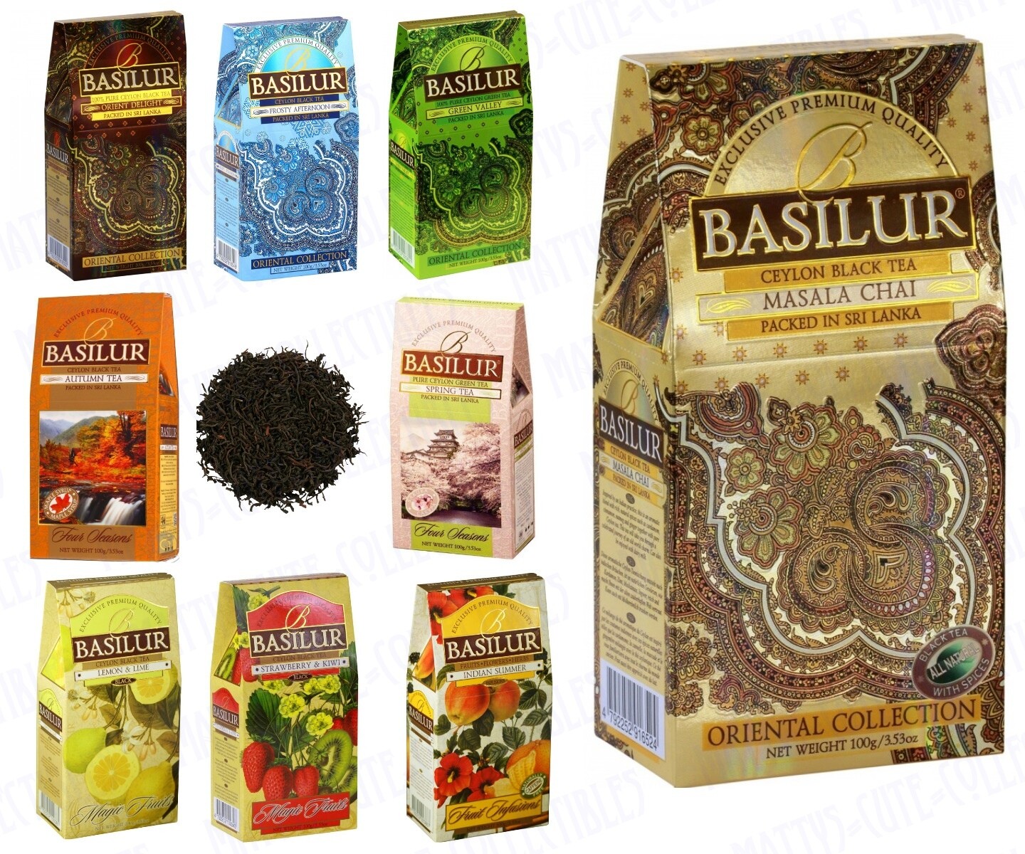 BASILUR Ceylon Pure Black Green Fruits Loose Tea 100g Sri Lanka