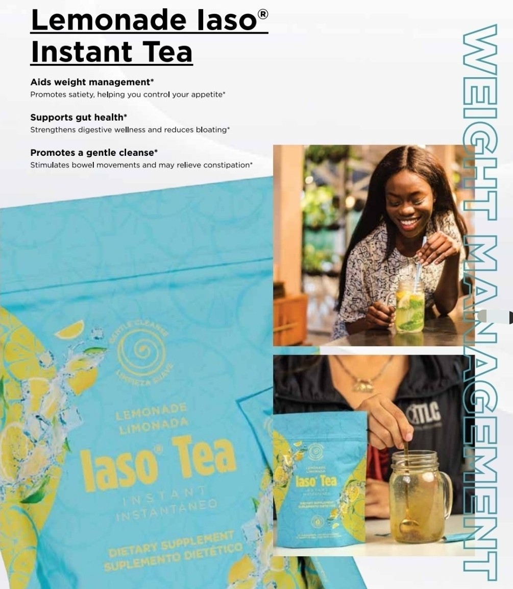 Gentle Cleanse Lemonade Iaso Tea Instant Drink Mix Sticks, Pack of 5