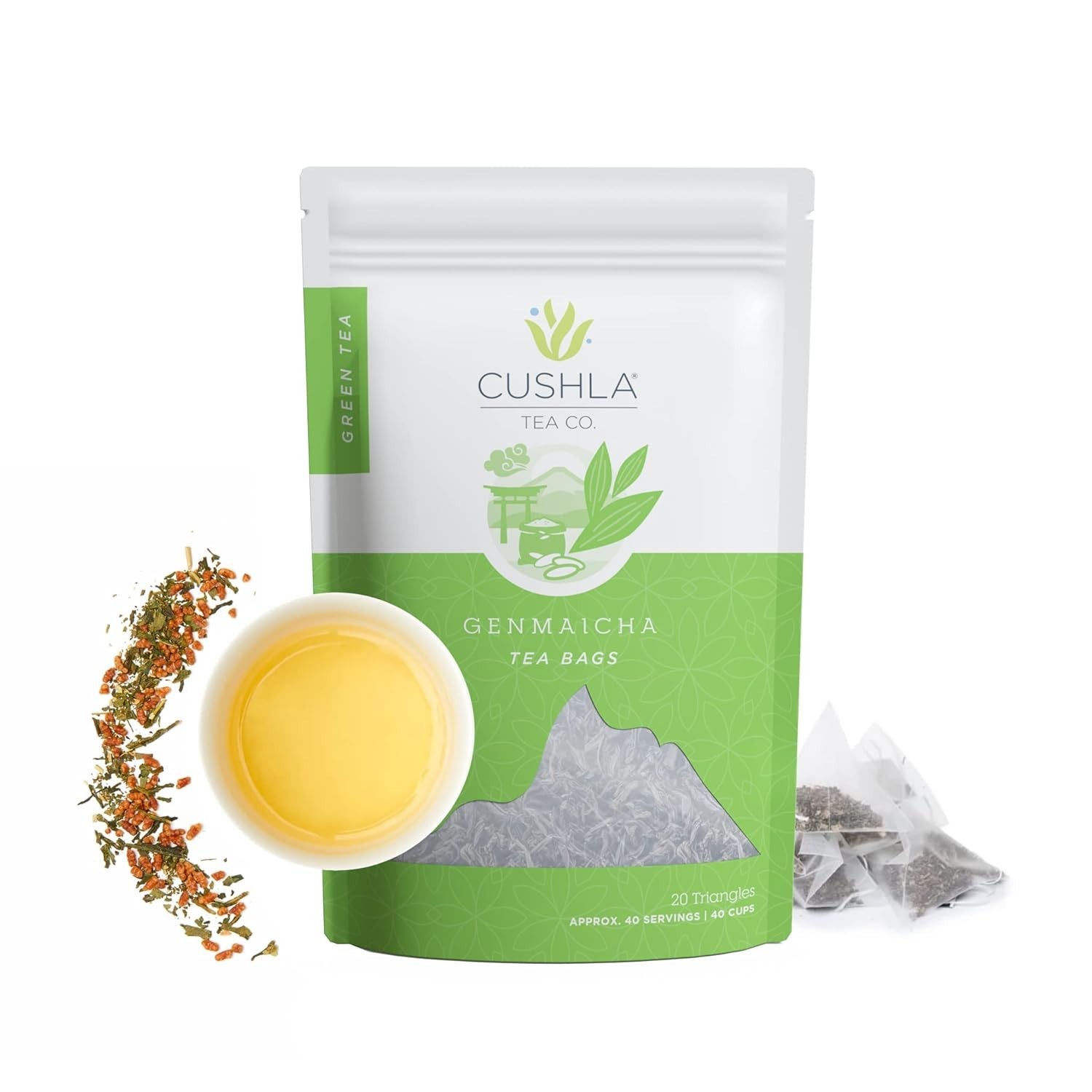 Genmaicha Green Tea Premium Sencha & Roasted Rice – Japanese Genmai Cha