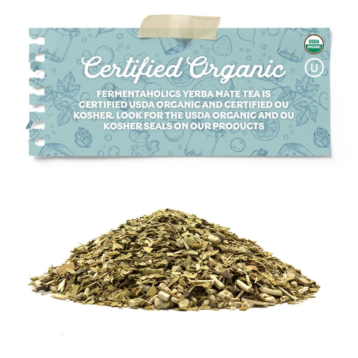 Fermentaholics USDA Certified Organic Loose Leaf Yerba Mate Tea